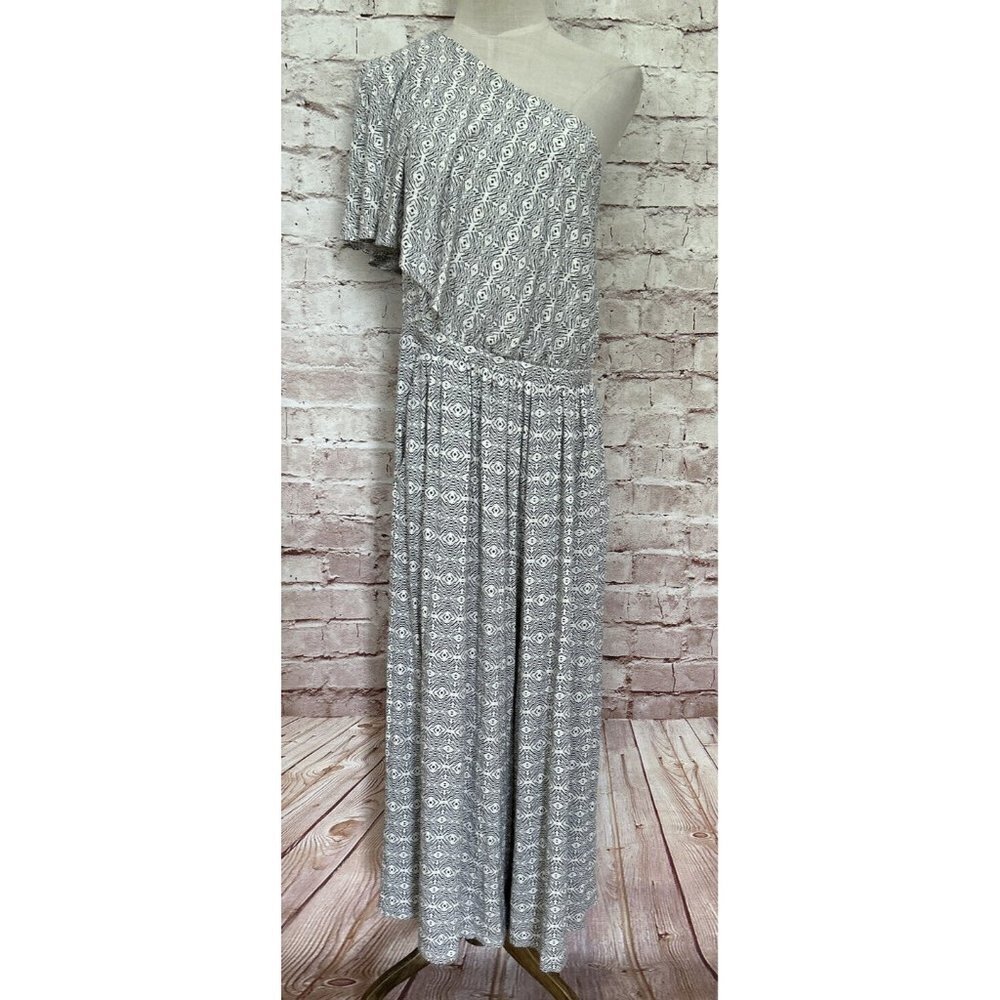 Anthropologie MAEVE One Shoulder Jamie Jumpsuit Crop Wide Leg Size Medium NEW